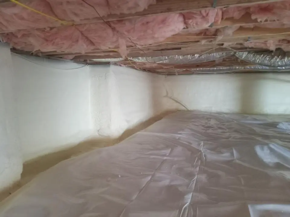 Crawl space encapsulation with closed-cell spray foam for Metal Roof Coating in Hainesport